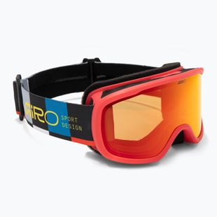 Gogle narciarskie dziecięce Giro Buster Jr black blocks/amber scarlet