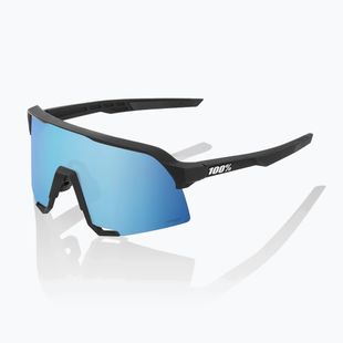 Okulary przeciwsłoneczne 100% S3 matte black/hiper blue multilayer mirror