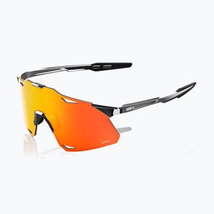 Okulary przeciwsłoneczne 100% Hypercraft black chrome/hiper red mirror