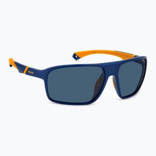 Okulary przeciwsłoneczne męskie Polaroid PLD 7058/S matte blue/blue polarized high contrast