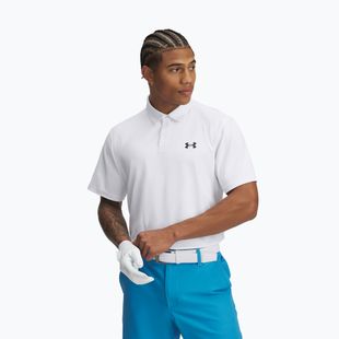 Koszulka polo męska Under Armour Tee To Green Pique Polo white/black