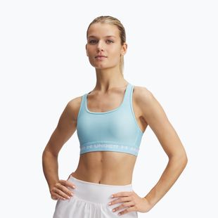 Biustonosz treningowy Under Armour Crossback Mid stream/white