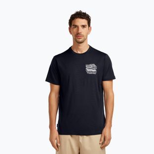 Koszulka męska icebreaker Merino 150 Tech Lite Evolving Lay Tee midnight navy