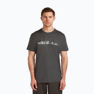 Koszulka męska icebreaker Merino 150 Tech Lite The Peaks obsigian