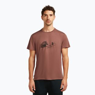 Koszulka męska icebreaker Merino Core Canoe Companions carob
