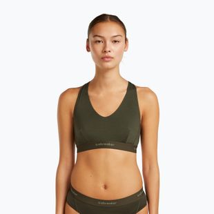 Biustonosz termoaktywny icebreaker Merino 125 Cool-Lite Sprite Racerback dark loden