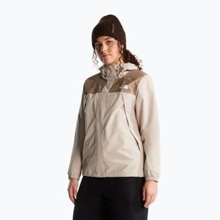 Kurtka przeciwdeszczowa damska The North Face Antora Rain timeless taupe/garnet