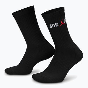 Skarpety  Jordan Everyday Crew 1 para black/white/university red