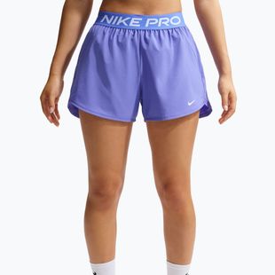 Spodenki treningowe damskie Nike Pro Dri-Fit Mid-Rise Brief-Lined 3" sapphire/white