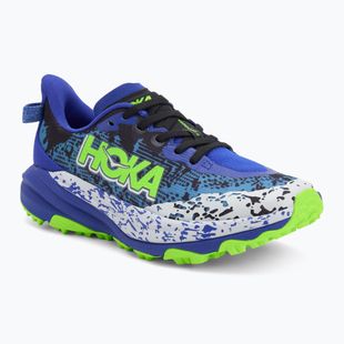 Buty do biegania dziecięce HOKA Speedgoat 6 night sky/neon lime