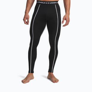 Legginsy męskie Under Armour Cold Weather Grid black/white/white