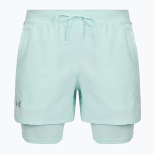Spodenki do biegania męskie Under Armour Launch 5" 2IN1 refresh mint/castlerock