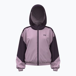Kurtka dziecięca Under Armour G Icon Woven Full Zip purple echo/mauve pink/black