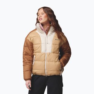 Kurtka ocieplana damska Columbia Pike Lake canoe/camel brown/dark stone