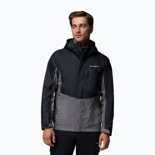 Kurtka przeciwdeszczowa męska Columbia Pouring Adventure III black/city grey