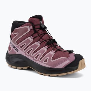 Buty turystyczne dziecięce Salomon XA Pro Mid Waterproof nocturne/dusky orchid