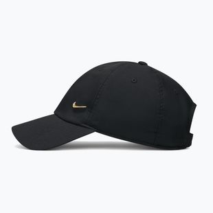 Czapka z daszkiem Nike Dri-Fit Club Unstructured Metal Swoosh 2026 black/metallic gold