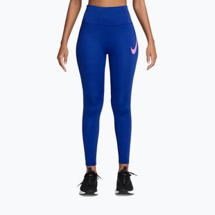 Legginsy damskie Nike Tempo Swoosh Run old royal/pink rise