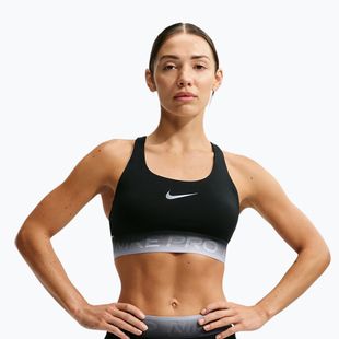 Biustonosz treningowy Nike Pro black/black/ghost/smoke grey