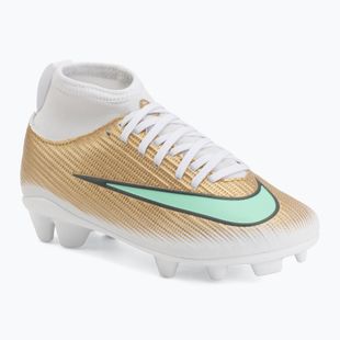 Buty piłkarskie dziecięce Nike Jr. Mercurial Superfly 11 Club "Kylian Mbappé" MG metallic gold/green glow