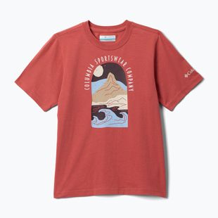 Koszulka dziecięca Columbia Valley Creek II Graphic washed red/cozy coastline
