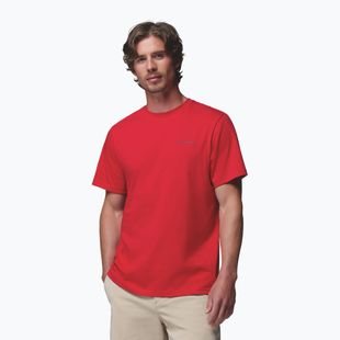 Koszulka męska Columbia CSC Basic Logo Back Tee mountain red/linework c badge