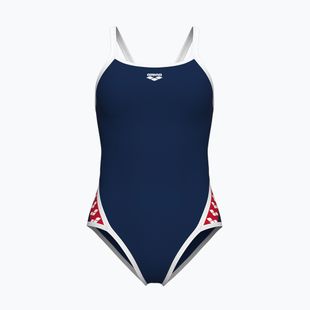 Strój pływacki jednoczęściowy damski arena Icons Super Fly Back Solid navy/white/red multi