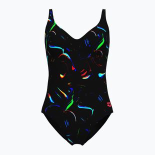 Strój pływacki jednoczęściowy damski arena Abyss U Back multi black/black