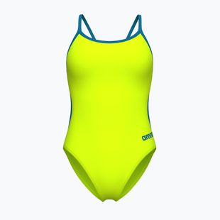 Strój pływacki jednoczęściowy damski Arena Lace Back Solid artic lime/blue cosmo
