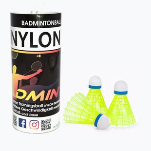 Lotki do badmintona Sunflex Nylon 3XY 3 szt. żółte 53559