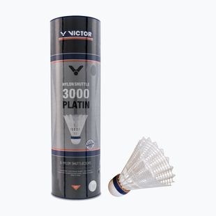 Lotki do badmintona VICTOR Nylonshuttle 3000 Medium 6 szt. white
