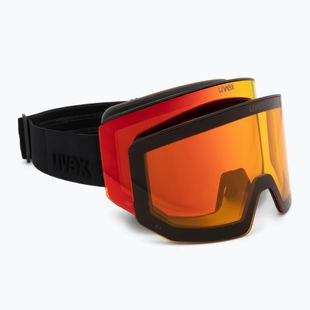 Gogle narciarskie UVEX Lace Attract FM black matt/mirror red