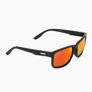 Okulary przeciwsłoneczne UVEX Poise black matt/mirror red