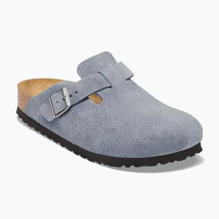 Klapki BIRKENSTOCK Boston Suede Leather stone blue