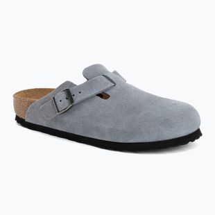 Klapki BIRKENSTOCK Boston Suede Leather stone blue