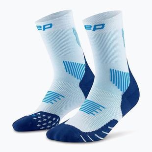 Skarpety kompresyjne damskie CEP Run Mid Cut 5.0 ice/blue