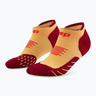 Skarpety kompresyjne męskie CEP Run No Show 5.0 marigold/burgundy