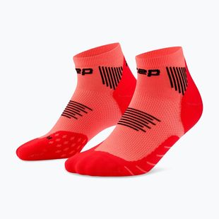 Skarpety kompresyjne damskie CEP Run Low Cut 5.0 neon coral