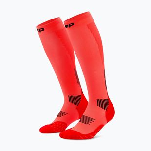 Skarpety kompresyjne męskie CEP Run Tall 5.0 neon coral
