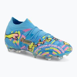 Buty piłkarskie PUMA Future 9 Ultimate Advanced Level FG puma white/blue glimmer/pink glimmer/yellow alert