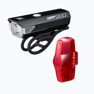 Zestaw lampek rowerowych CatEye AMPP 200 HL-EL042RC / TL-LD800B VIZ100 USB-C black