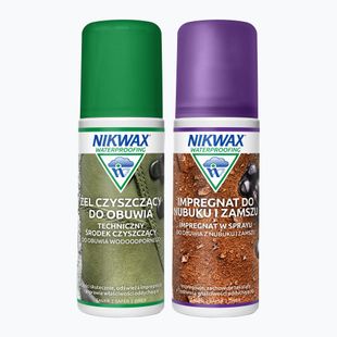 Zestaw do pielęgnacji obuwia Nikwax Footwear Cleaning Gel + Nubuk i welur 2 x 125 ml