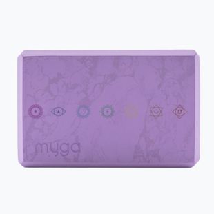 Kostka do jogi Myga Foam Block fioletowy