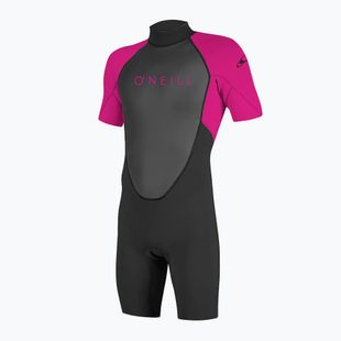 Pianka do pływania dziecięca O'Neill Youth Reactor-2 2 mm Back Zip Spring black/berry