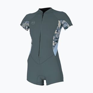Pianka do pływania damska O'Neill Bahia 2/1 mm Front Zip Spring shade/palmento tropical/faded denim