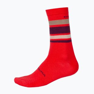 Skarpety Endura BaaBaa Merino Stripe pomegranate