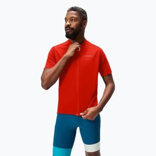 Koszulka rowerowa męska Endura Loop Zipped flame red