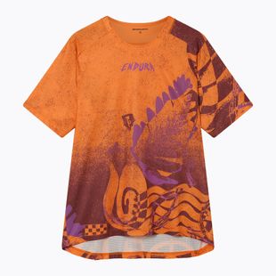 Koszulka rowerowa męska Endura Singletrack Print end orange
