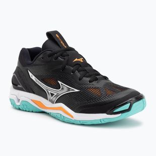 Buty do piłki ręcznej Mizuno Wave Stealth 6 black/tangelo/ice green