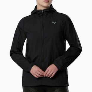 Kurtka do biegania damska Mizuno Tech Light Hooded Jacket black